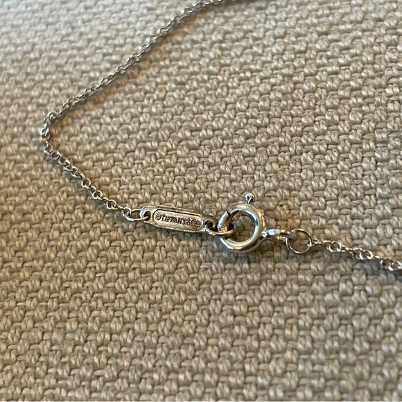 💙Tiffany & Co.💙18k White Gold Diamond Interlocking Circle Necklace - Picture 8 of 12